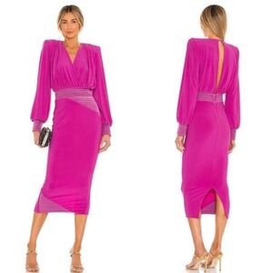 Brand new Zhivago signature keyhole back dress in Cherry pink